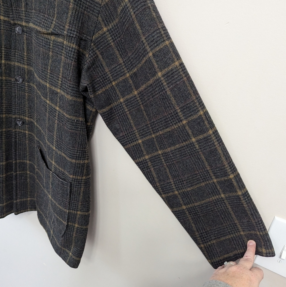 Vintage 50s Woolrich Woolen‎  Mills Plaid Utility Pocket Chore Coat - Picture 9 of 15